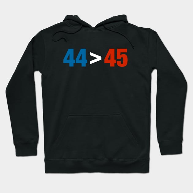 44 is greater than 45 Hoodie by gnotorious